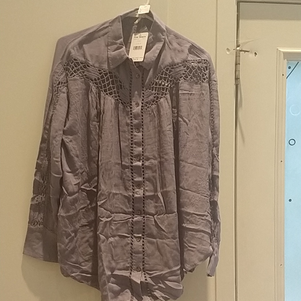 Free people knit cutout blouse
